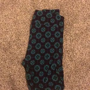 Purple and green Leggings